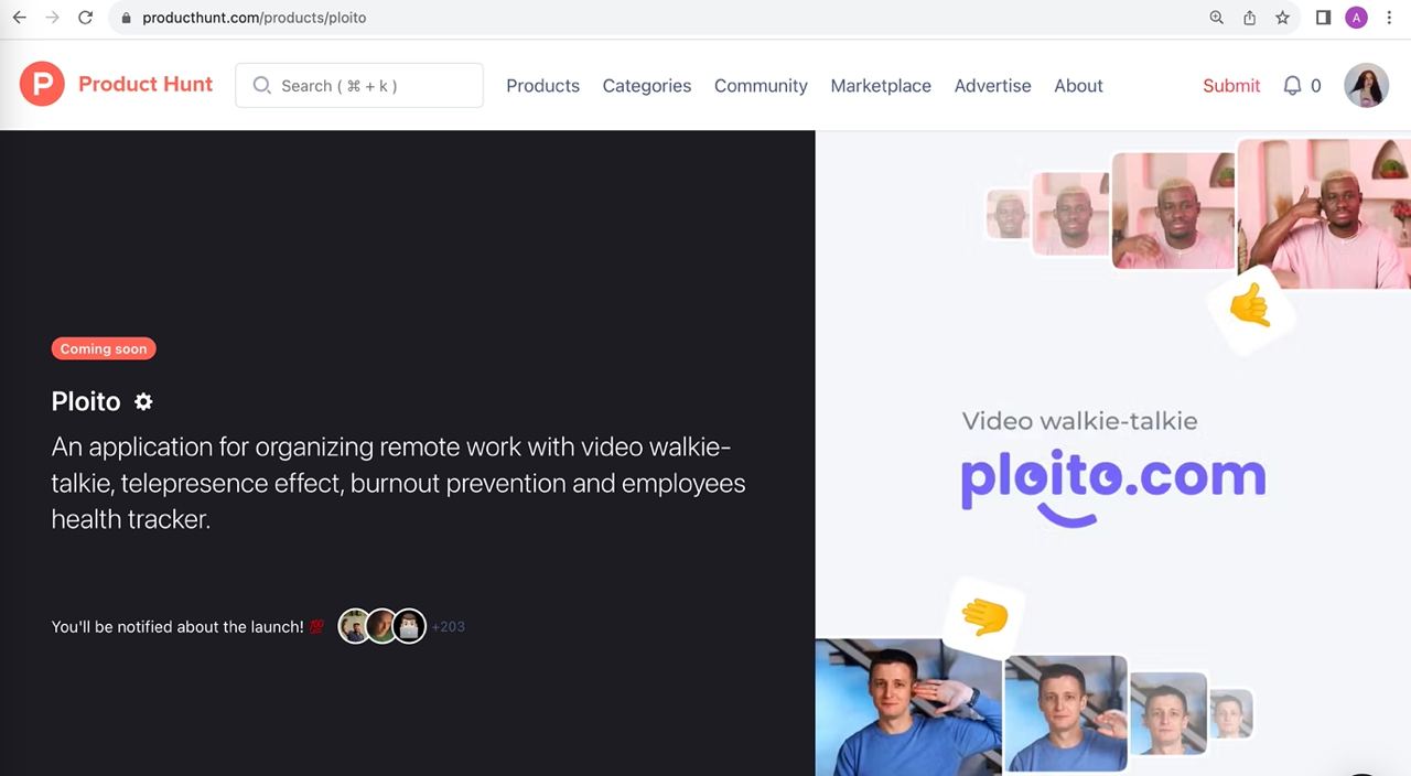 Screenshot from the interface